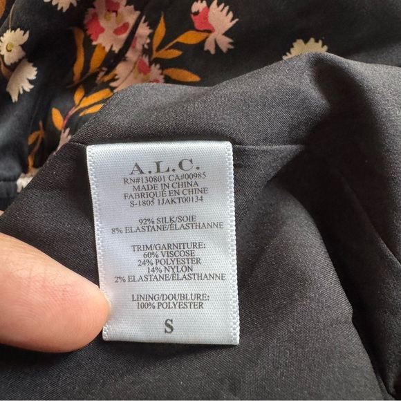 A.L.C. Kelley Floral Bomber Silk Blend Jacket size Small - Picture 11 of 11